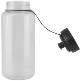 1 Litre Spout Water Bottle Transparent Open